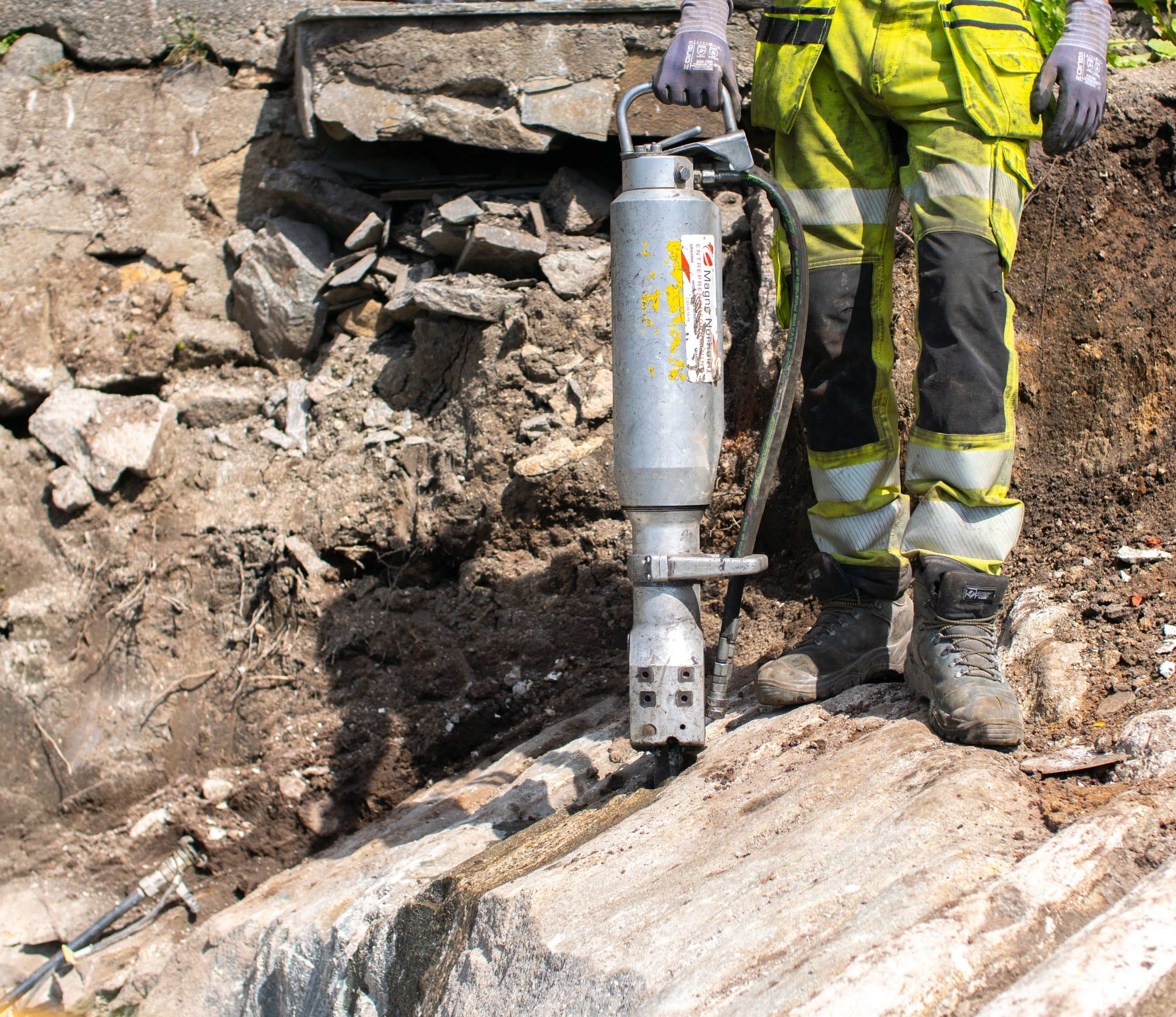 norheim entreprenør, borring i fjell