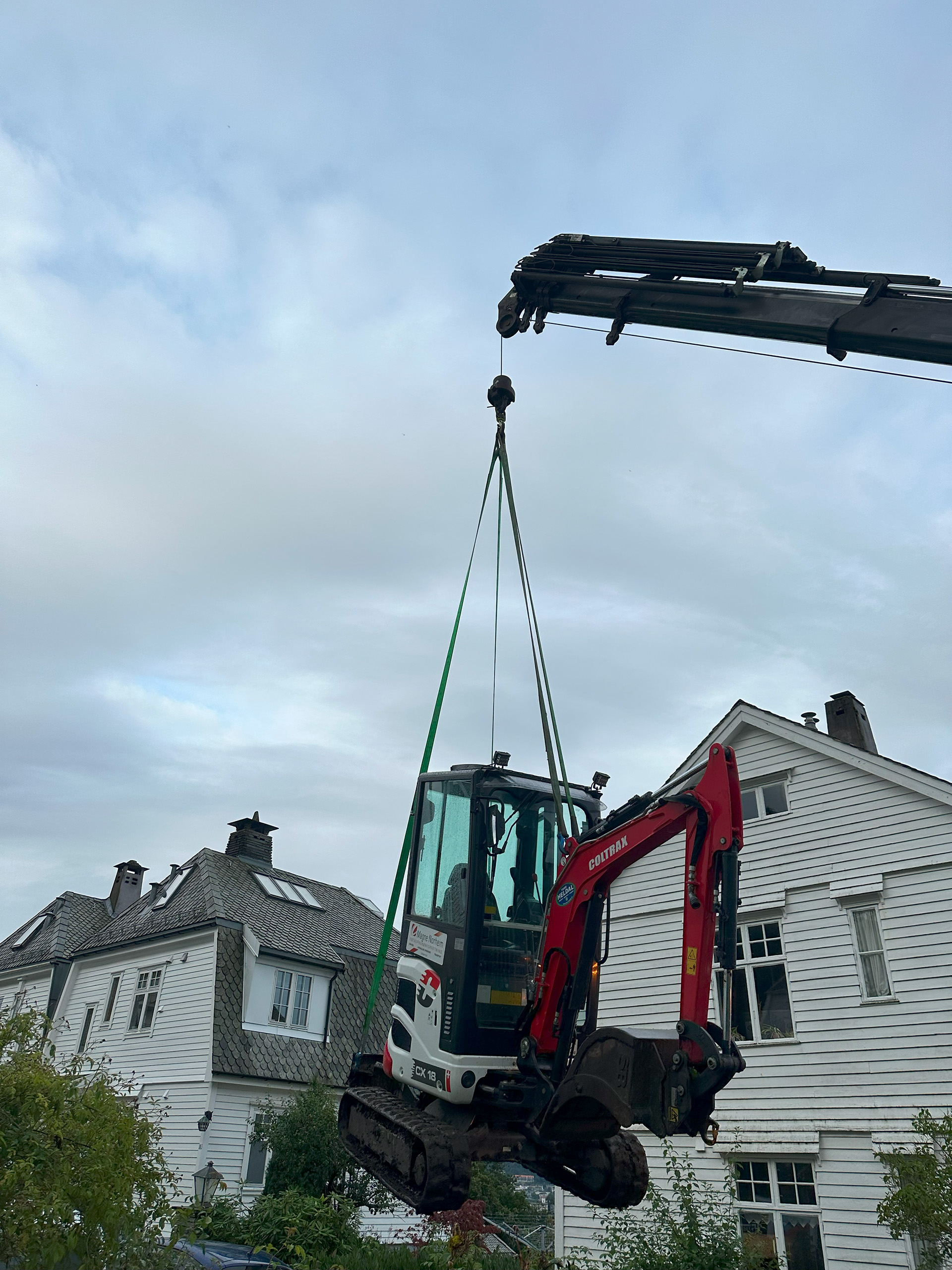 transport av gravemaskin